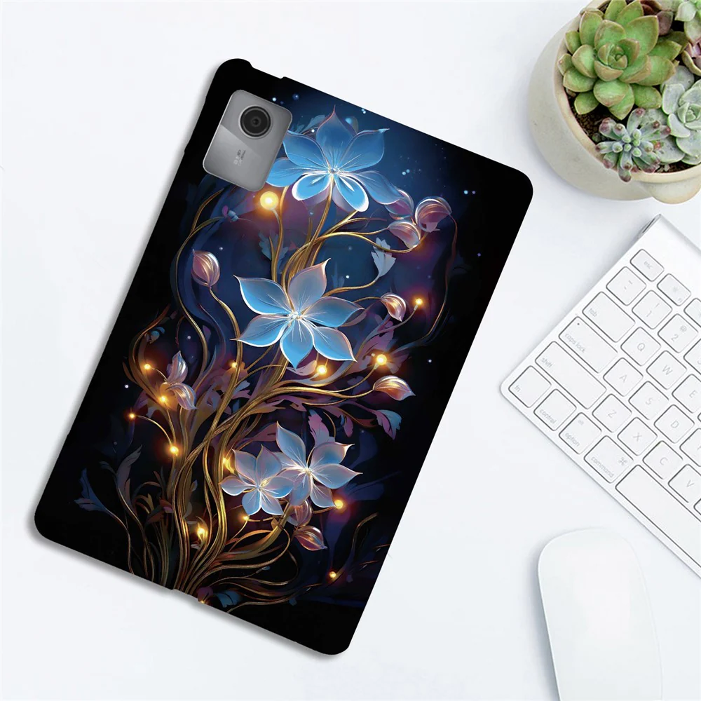 For Lenovo Idea Tab / Xiaoxin Pad 11 2025 Case Pattern Printing Slim Soft TPU Tablet Cover - Small Lantern Flower - Image 4