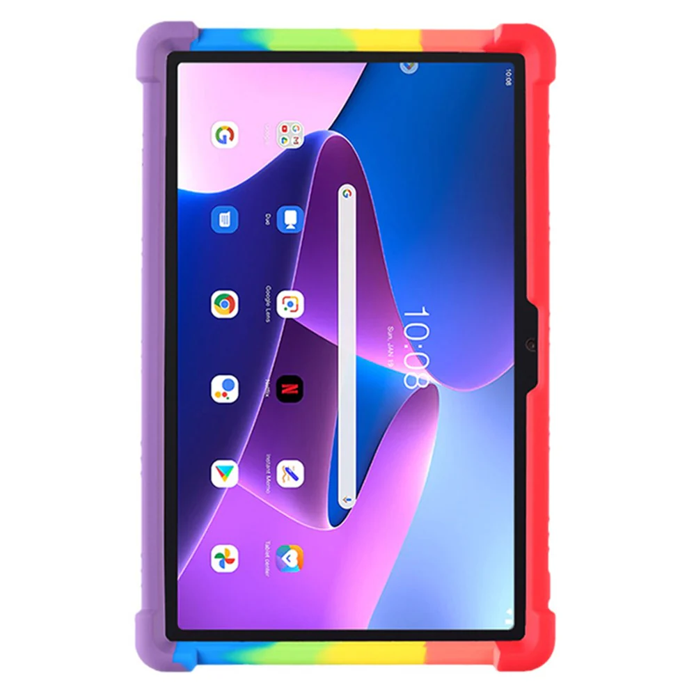 For Lenovo K10 Pro TB226XC / TB-223FC Anti-Slip Silicone Tablet Case Kickstand Shockproof Protective Cover - Multi-color - Image 2