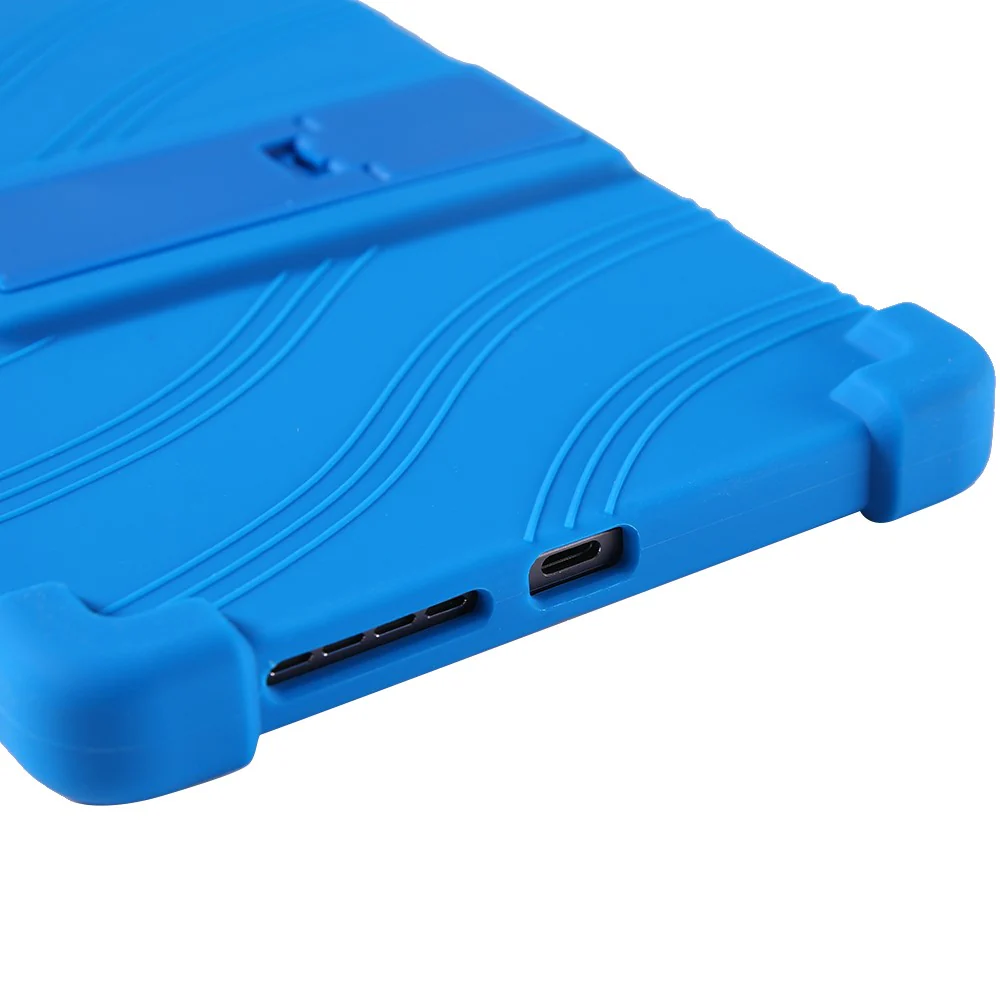 For Lenovo Legion Y700 (2023) Silicone Case Four Corners Protective Kickstand Cover - Red - Image 8