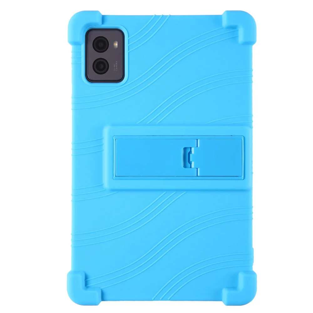 For Lenovo Legion Y700 (2023) Silicone Case Four Corners Protective Kickstand Cover - Sky Blue