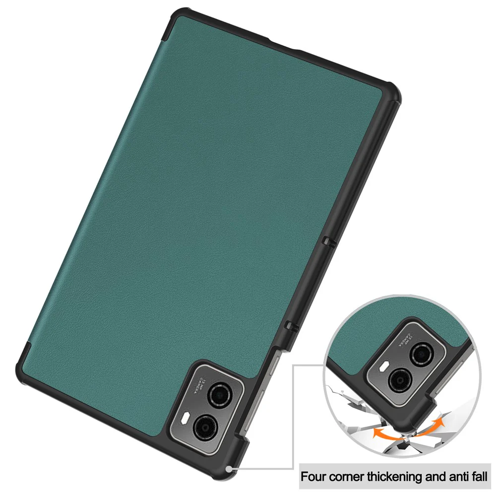 For Lenovo Legion Y700 (2023) / Tab Gen 2 Tri-Fold Stand Leather Case Tablet Cover - Blackish Green - Image 7