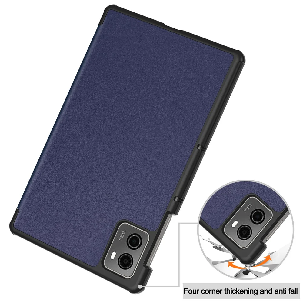 For Lenovo Legion Y700 (2023) / Tab Gen 2 Tri-Fold Stand Leather Case Tablet Cover - Dark Blue - Image 7