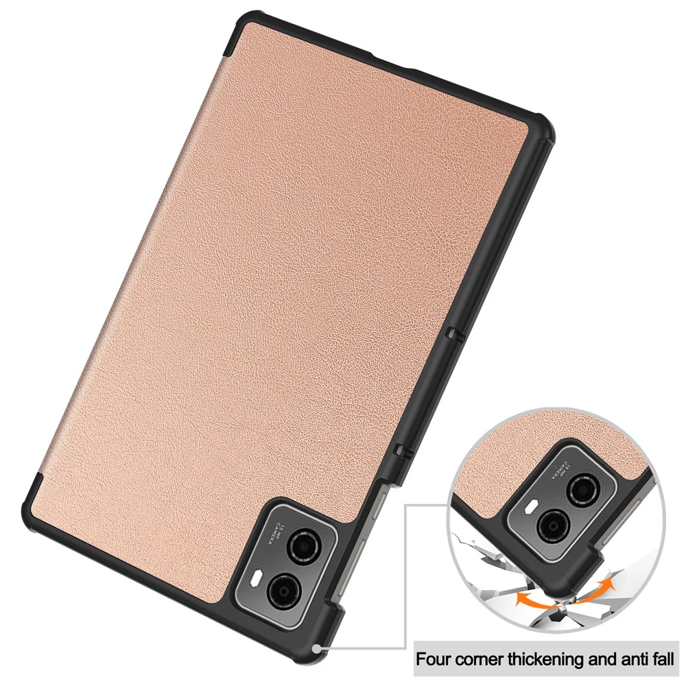 For Lenovo Legion Y700 (2023) / Tab Gen 2 Tri-Fold Stand Leather Case Tablet Cover - Rose Gold - Image 7