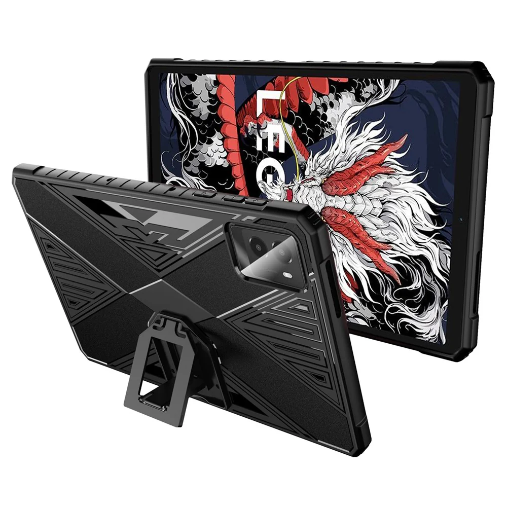 For Lenovo Legion Y700 (2024) TPU Case Kickstand Tablet Protective Cover - Black - Image 2
