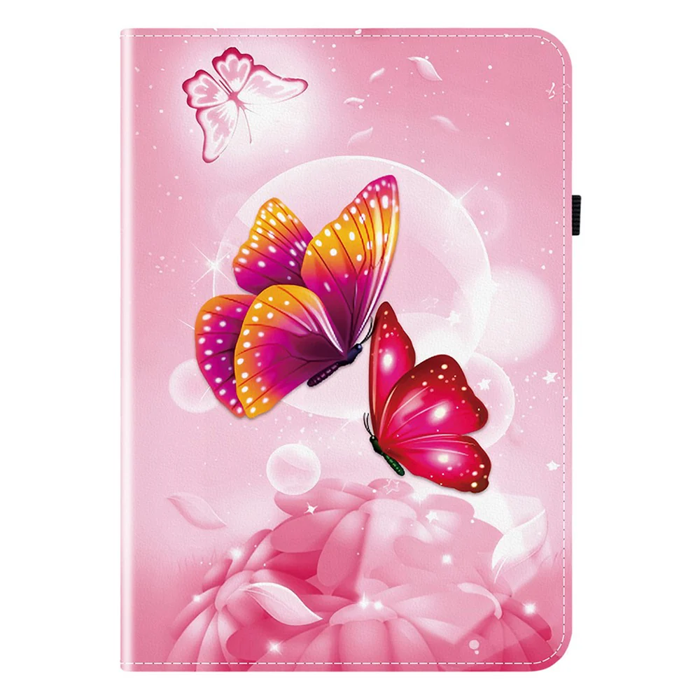 For Lenovo Legion Y700 (2025) Leather Case Pattern Printed Stand Tablet Cover with Card Slots - Pink Butterfly - Image 7