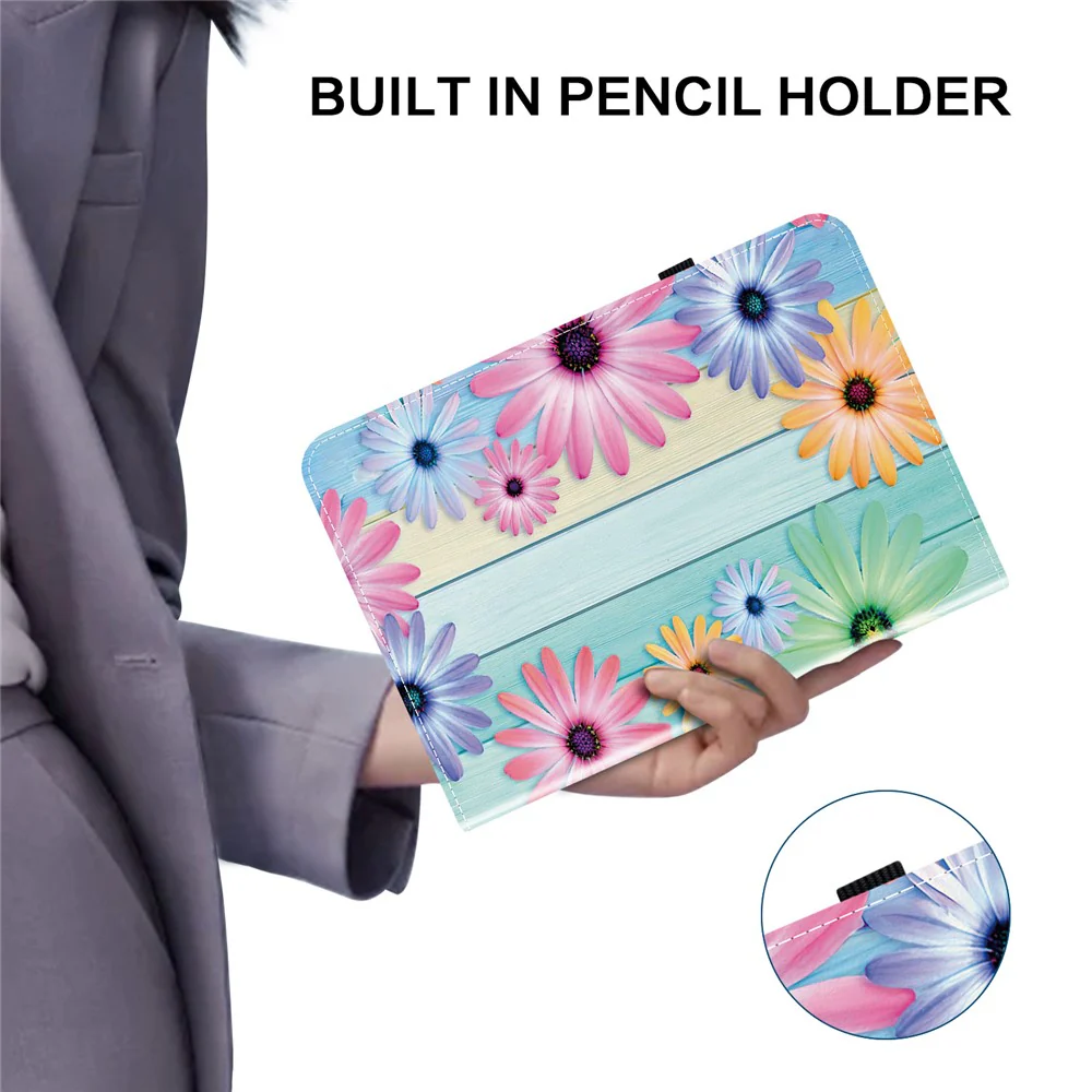 For Lenovo Legion Y700 (2025) Leather Case Pattern Printed Stand Tablet Cover with Card Slots - Sunflower - Image 5