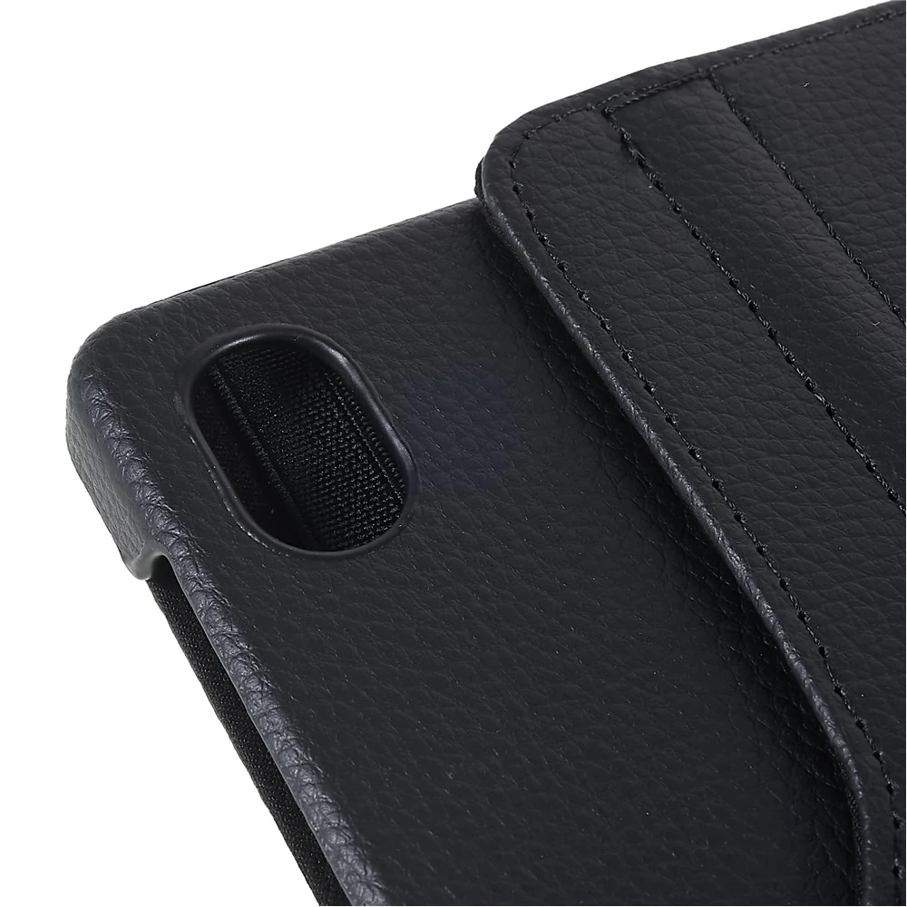 For Lenovo Legion Y700 Anti-drop Shockproof Leather Case 360-degree Rotating Protective Cover with Stand Support Horizontal/Vertical View - Black - Image 7