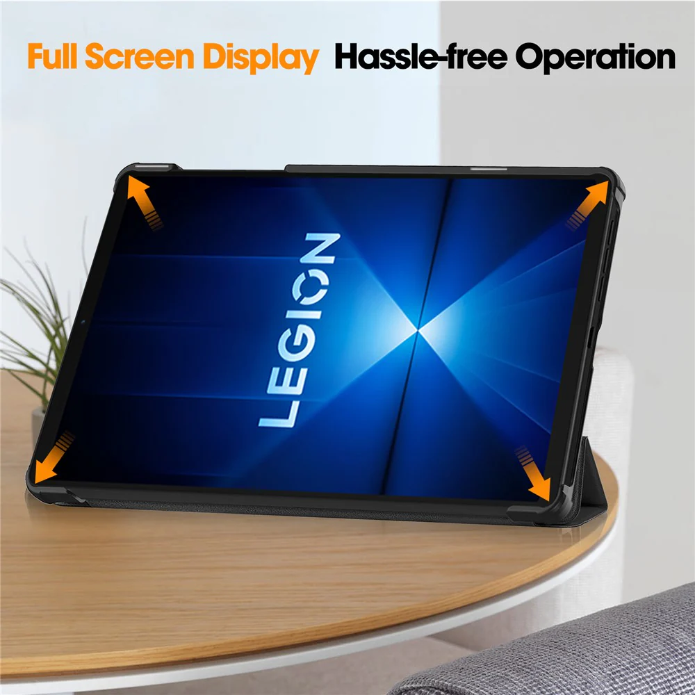 For Lenovo Legion Y700 Gen 4 Case Anti-Drop Leather Stand Tablet Cover - Black - Image 5