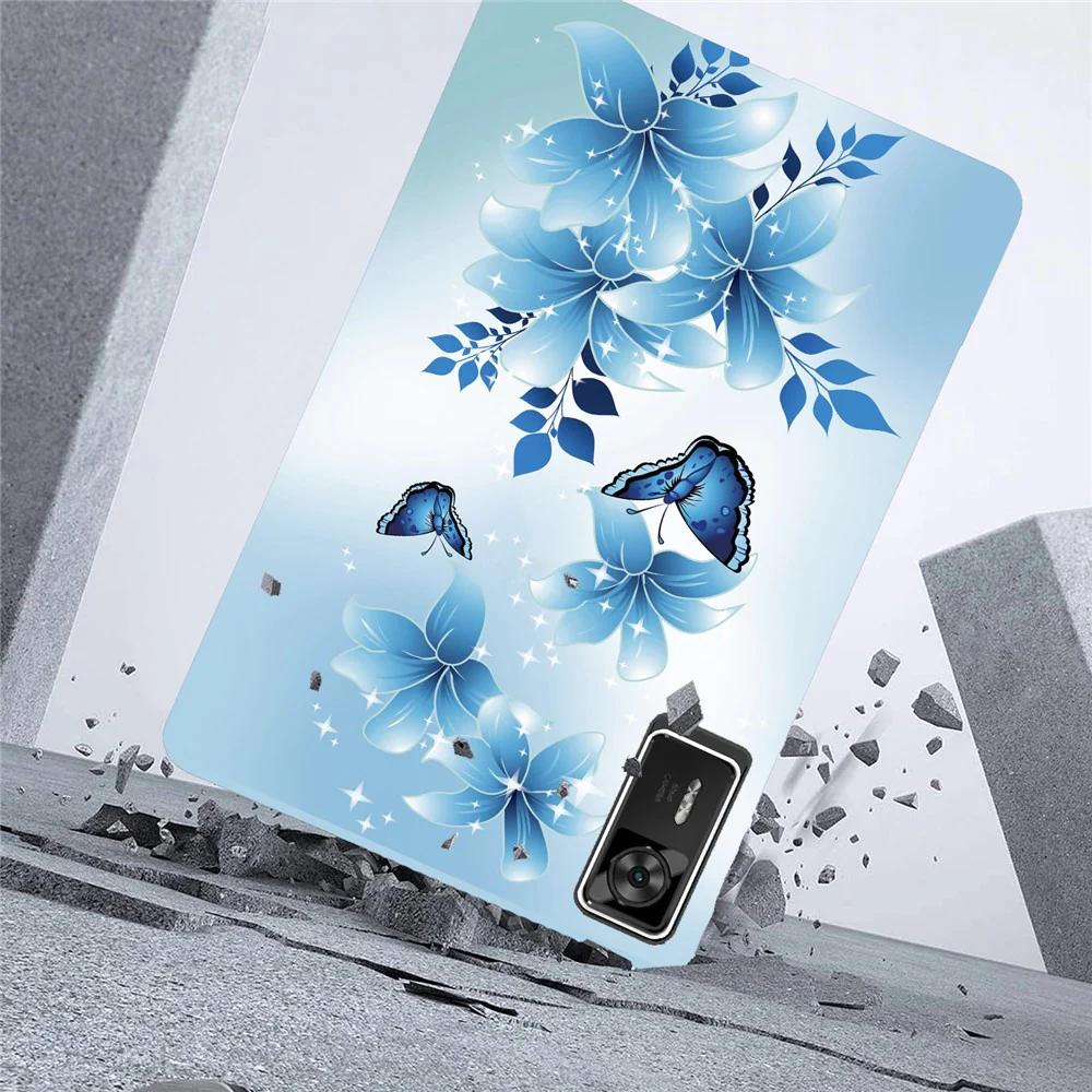 For Lenovo Legion Y700 Gen 4 Case Pattern Printing Slim Soft TPU Tablet Cover - Blue Butterfly - Image 3