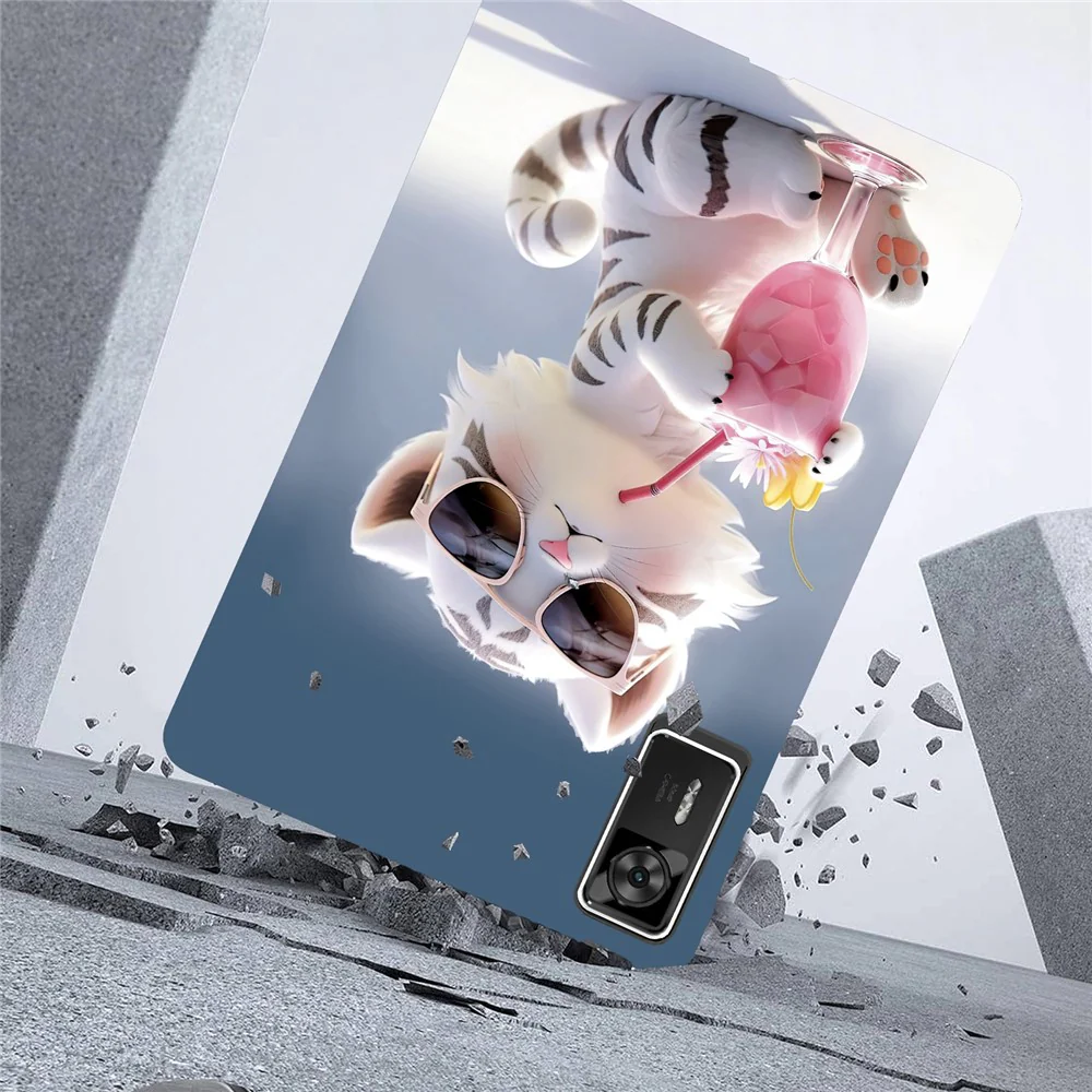 For Lenovo Legion Y700 Gen 4 Case Pattern Printing Slim Soft TPU Tablet Cover - Cartoon Tiger - Image 3
