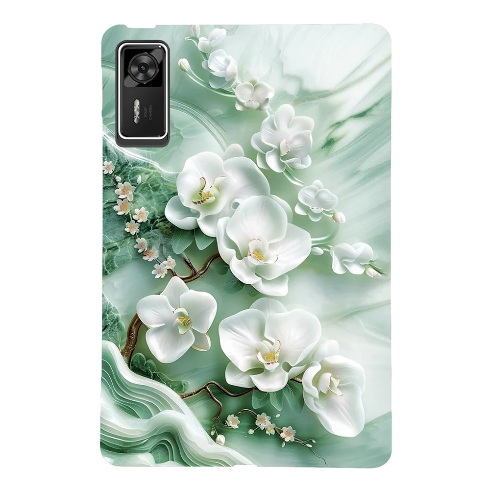 For Lenovo Legion Y700 Gen 4 Case Pattern Printing Slim Soft TPU Tablet Cover - Jade Flower