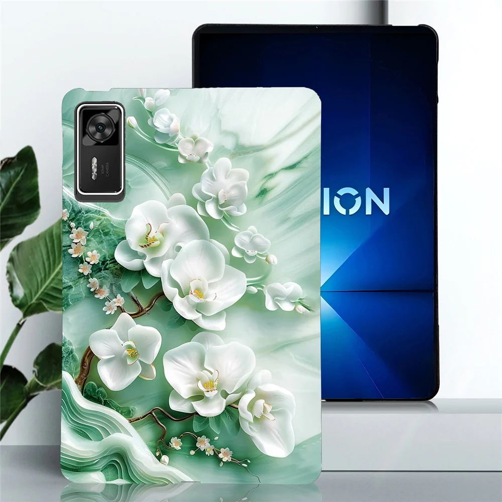 For Lenovo Legion Y700 Gen 4 Case Pattern Printing Slim Soft TPU Tablet Cover - Jade Flower - Image 2