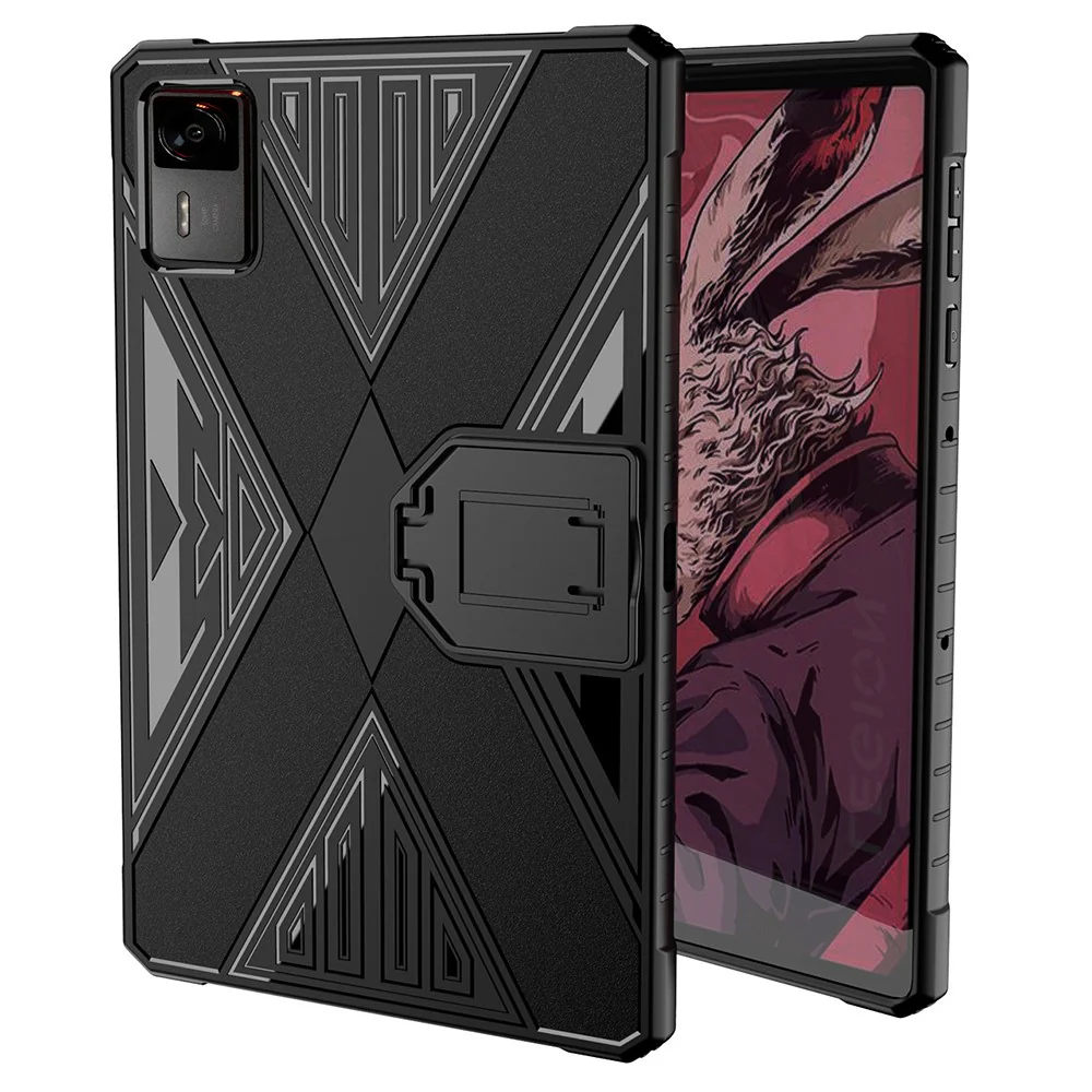 For Lenovo Legion Y700 Gen 4 Case PC Kickstand TPU Anti-Drop Tablet Cover - Black - Image 2