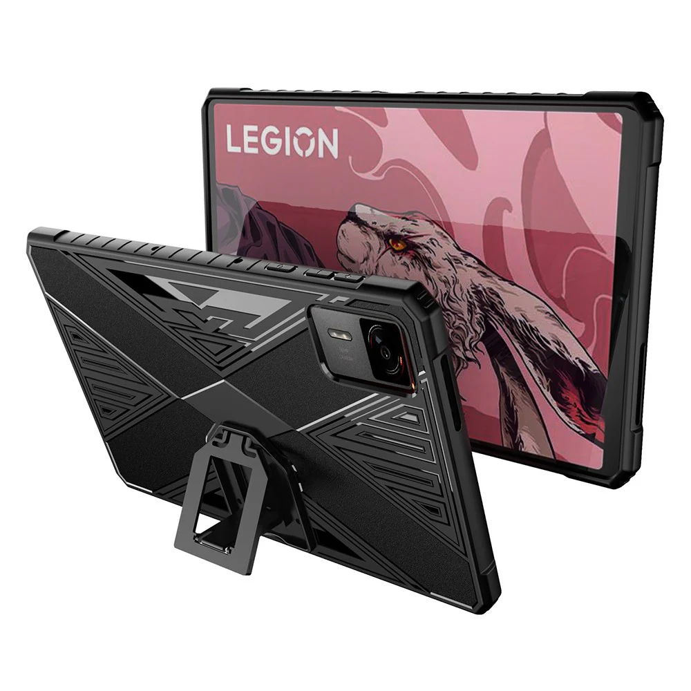 For Lenovo Legion Y700 Gen 4 Case PC Kickstand TPU Anti-Drop Tablet Cover - Navy Blue - Image 2