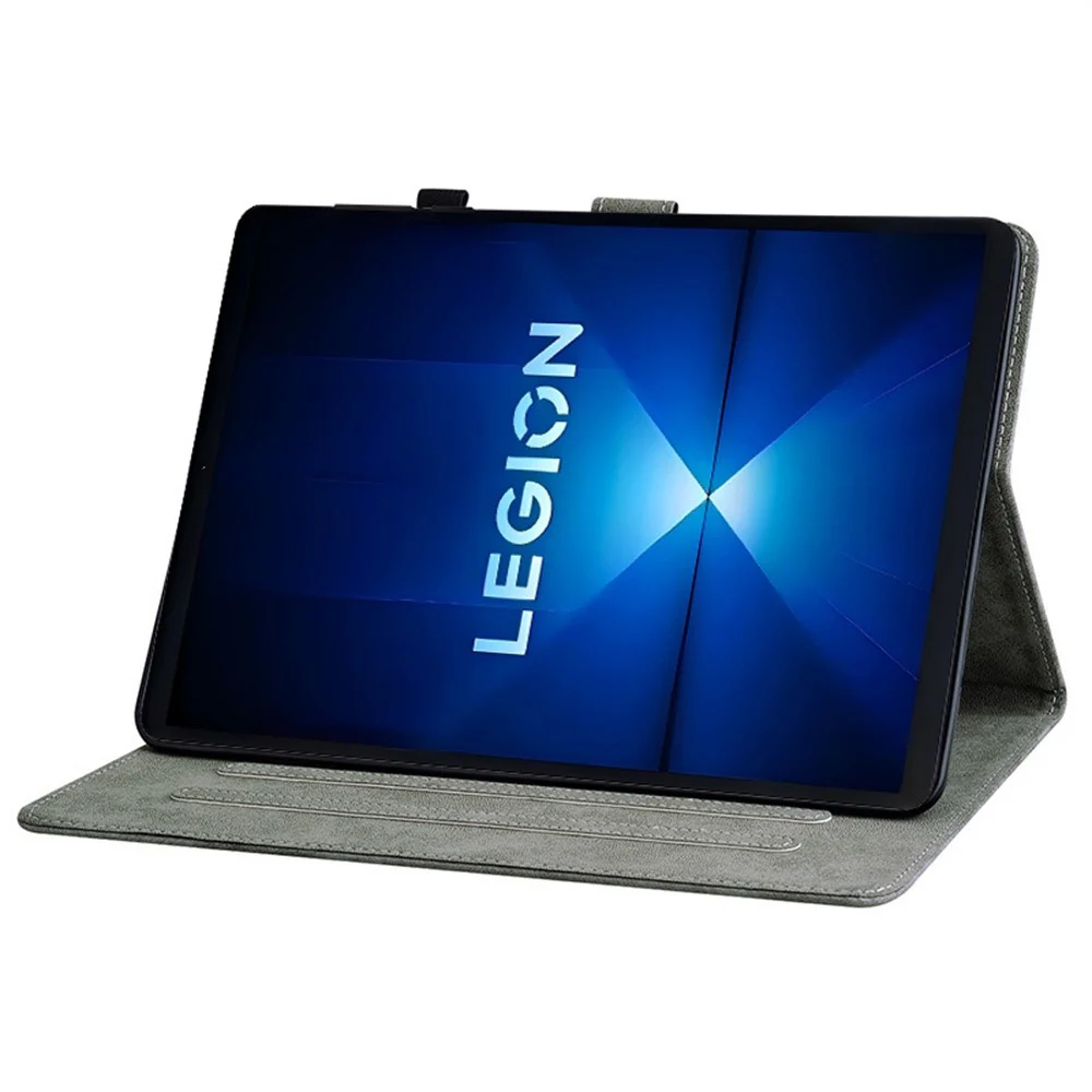 For Lenovo Legion Y700 Gen 4 Case Tiger Imprint Anti-Scratch PU Leather Tablet Cover - Red - Image 3