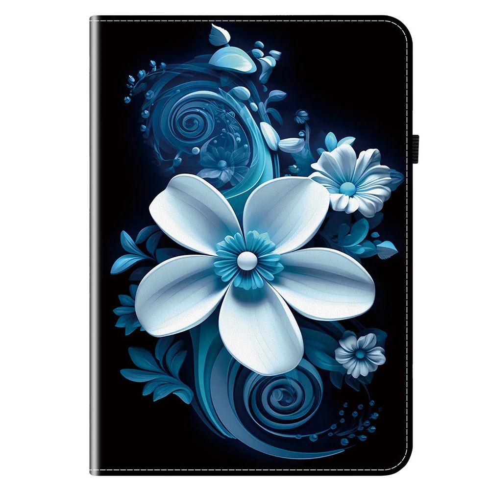 For Lenovo Legion Y700 Gen 4 Leather Case Pattern Printed Stand Tablet Cover with Card Slots - Black Orchid - Image 6
