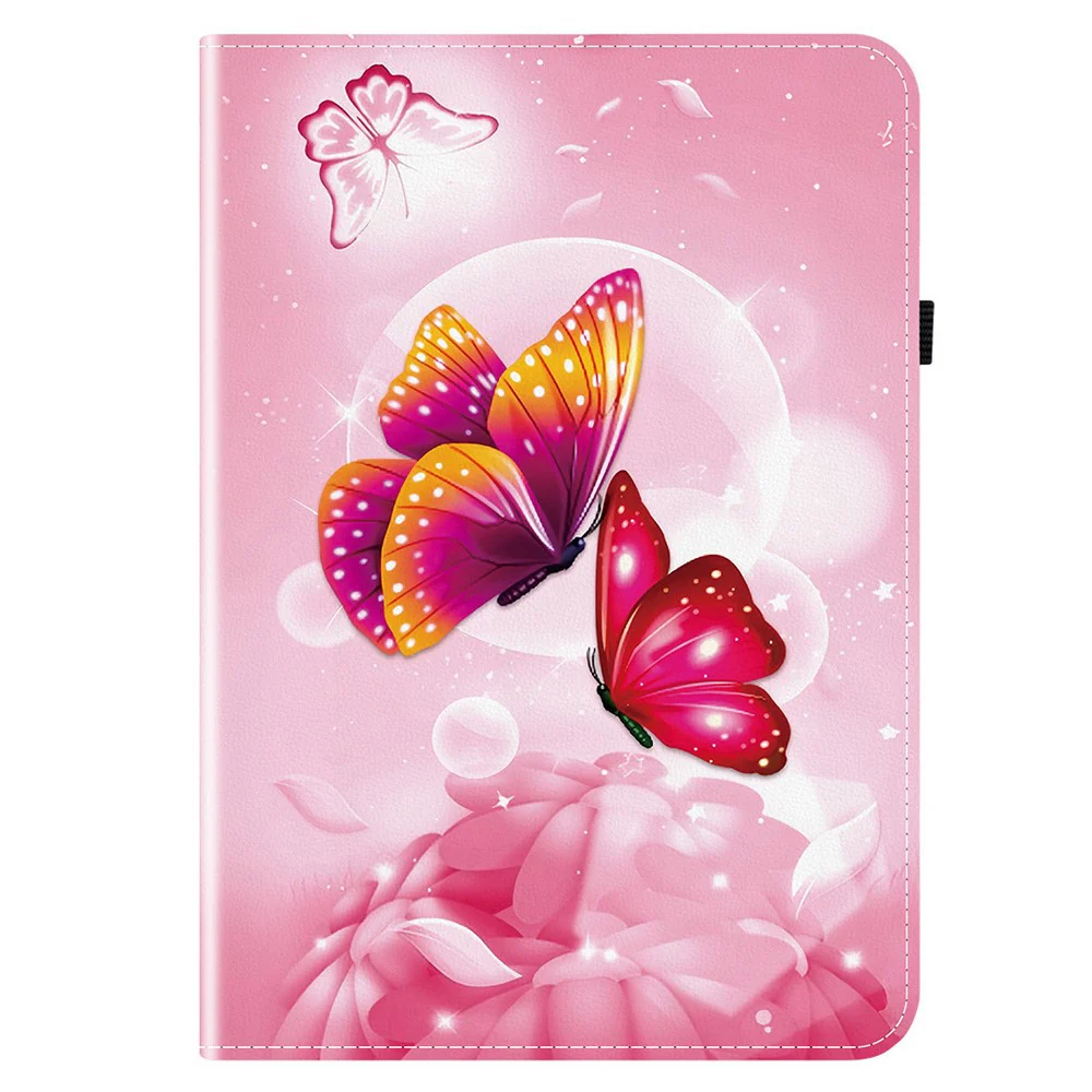 For Lenovo Legion Y700 Gen 4 Leather Case Pattern Printed Stand Tablet Cover with Card Slots - Pink Butterfly - Image 6
