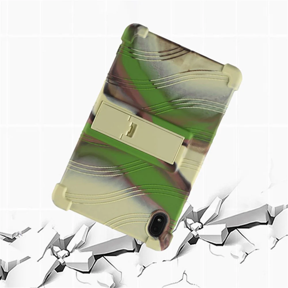 For Lenovo Legion Y700 Kickstand Soft Silicone Case Anti-Scratch Anti-Collision Tablet Cover - Camouflage - Image 3