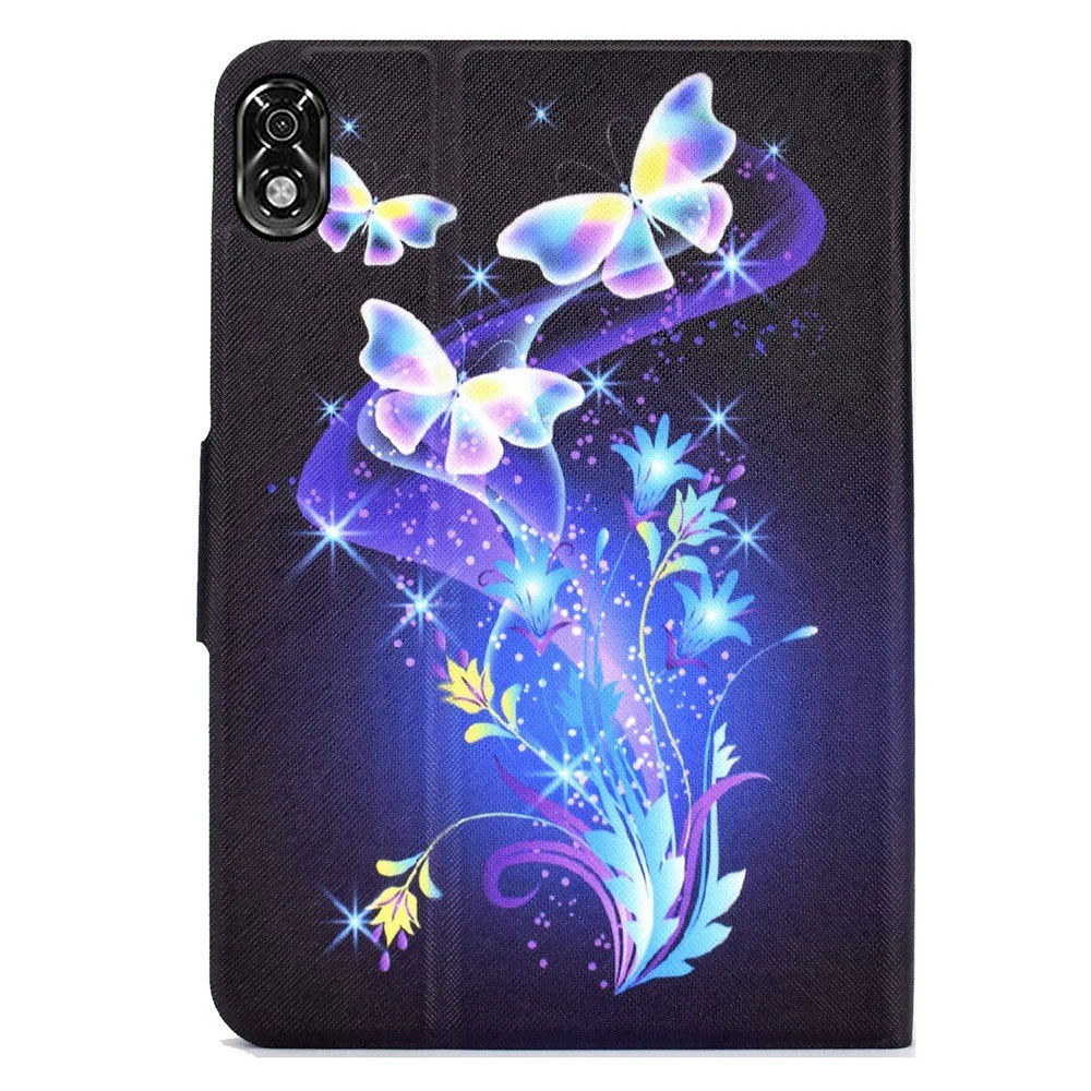 For Lenovo Legion Y700 Pattern Printing Leather Shock Proof Tablet Case Protective Cover - Flower and Butterfly - Image 3