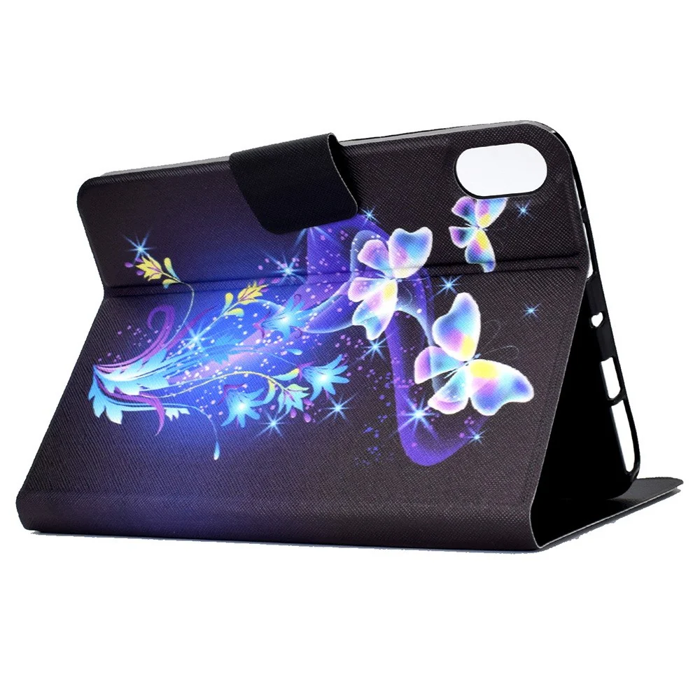 For Lenovo Legion Y700 Pattern Printing Leather Shock Proof Tablet Case Protective Cover - Flower and Butterfly - Image 6