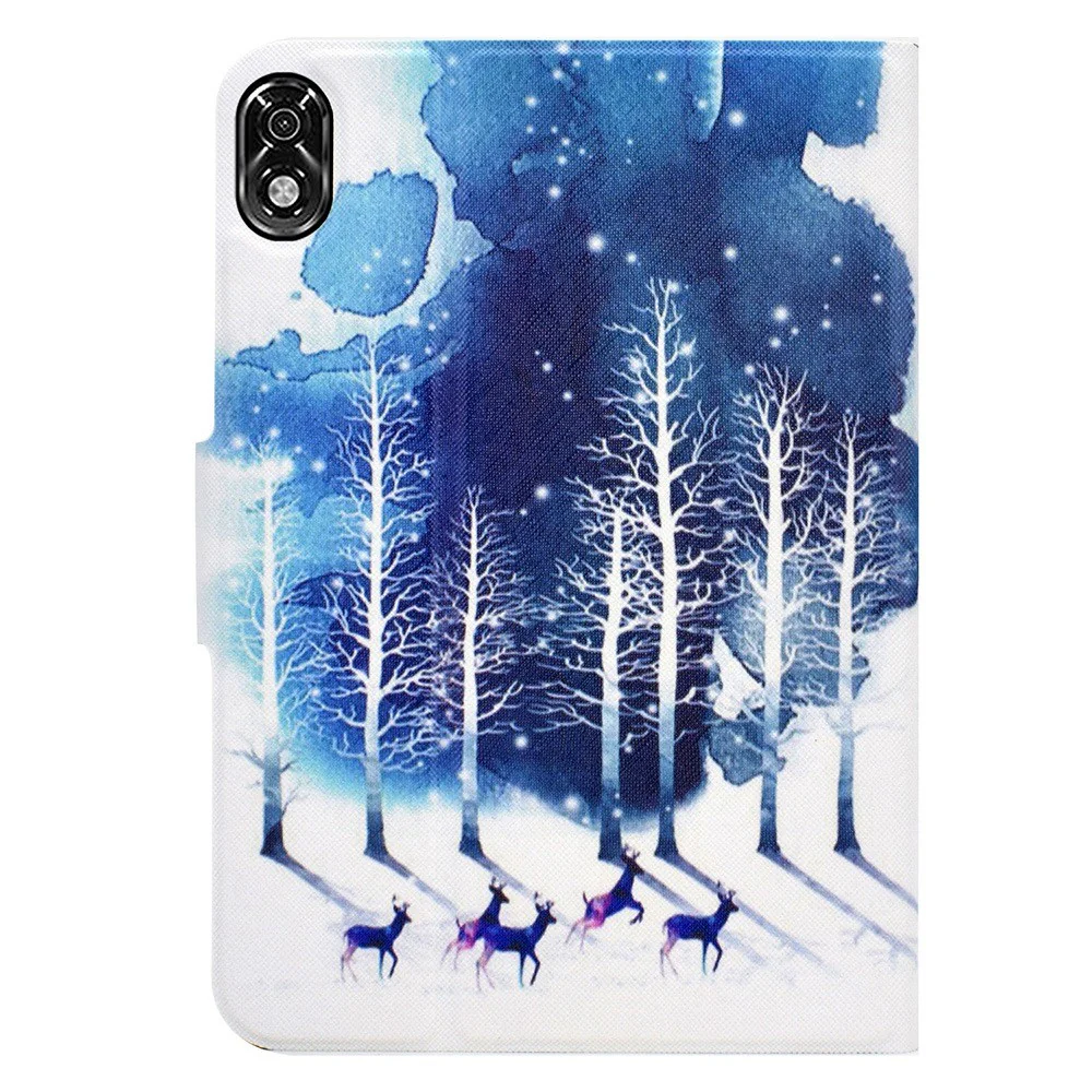 For Lenovo Legion Y700 Pattern Printing Leather Shock Proof Tablet Case Protective Cover - Forest - Image 3