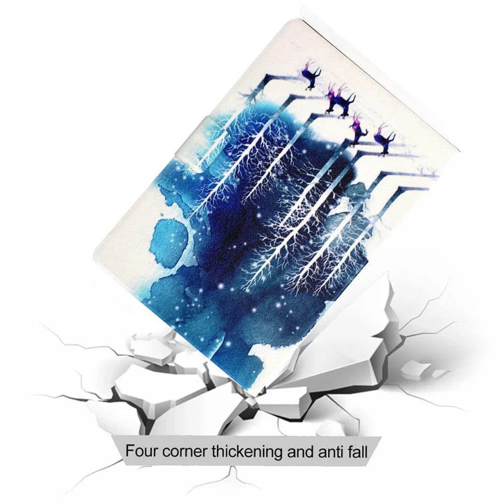 For Lenovo Legion Y700 Pattern Printing Leather Shock Proof Tablet Case Protective Cover - Forest - Image 7
