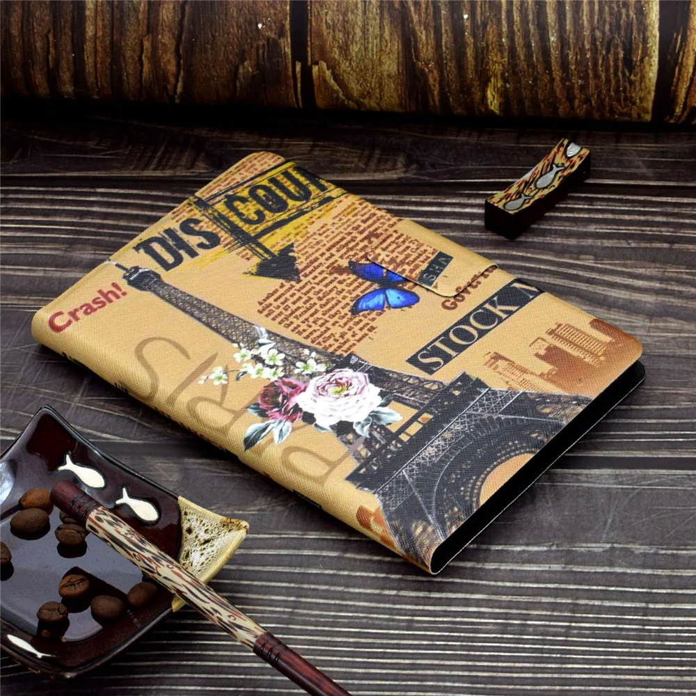 For Lenovo Legion Y700 Pattern Printing Leather Shock Proof Tablet Case Protective Cover - Iron Tower - Image 8