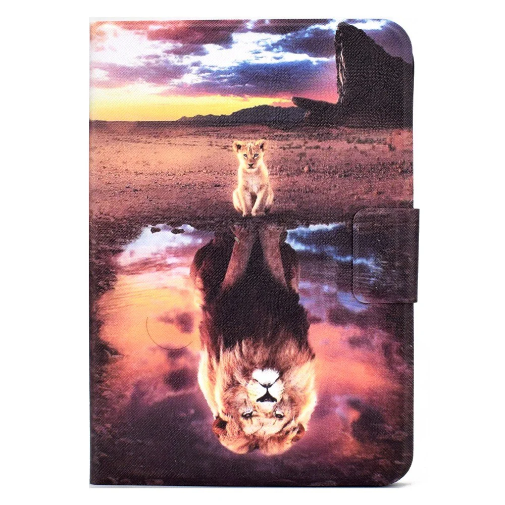 For Lenovo Legion Y700 Pattern Printing Leather Shock Proof Tablet Case Protective Cover - Lion - Image 2