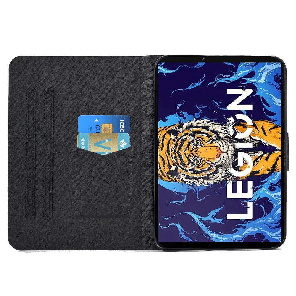 For Lenovo Legion Y700 Pattern Printing Leather Shock Proof Tablet Case Protective Cover - Lion - Image 4
