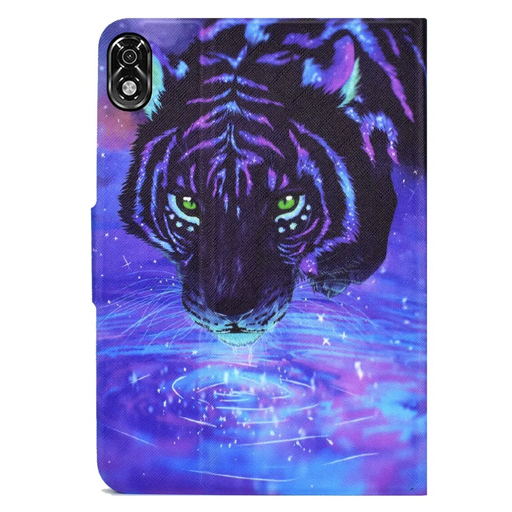 For Lenovo Legion Y700 Pattern Printing Leather Shock Proof Tablet Case Protective Cover - Purple Tiger - Image 3