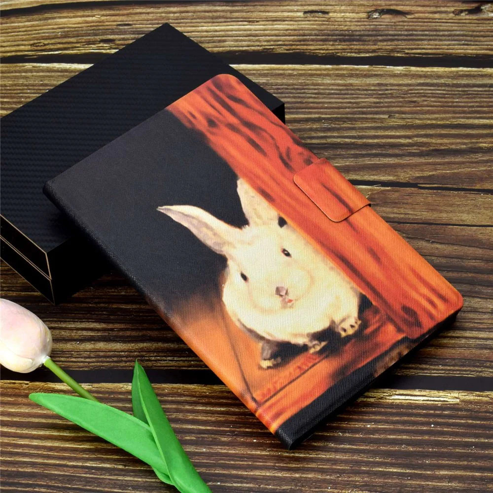 For Lenovo Legion Y700 Pattern Printing Leather Shock Proof Tablet Case Protective Cover - Rabbit - Image 8