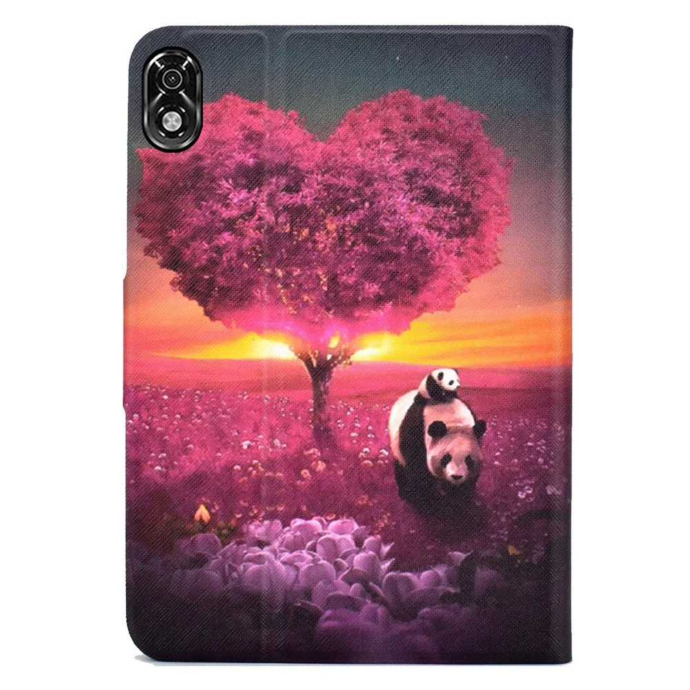 For Lenovo Legion Y700 Pattern Printing Leather Shock Proof Tablet Case Protective Cover - Tree and Panda - Image 3