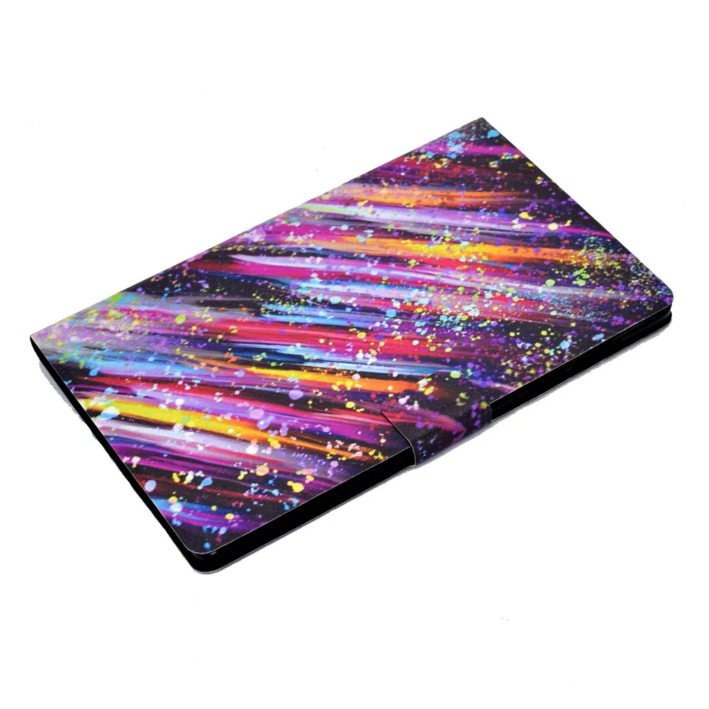 For Lenovo M10 FHD REL / Tab M10 Plus TB-X606F Pattern Printing Tablet Case Card Holder PU Leather Stand Cover - Meteor - Image 5