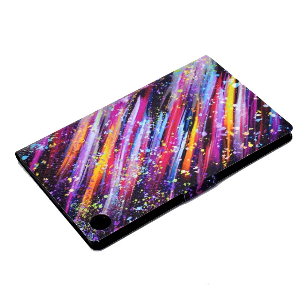For Lenovo M10 FHD REL / Tab M10 Plus TB-X606F Pattern Printing Tablet Case Card Holder PU Leather Stand Cover - Meteor - Image 6