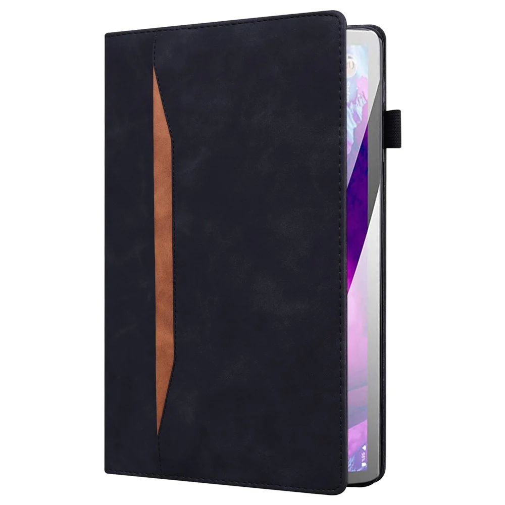 For Lenovo Pad Plus 2023 11.5-inch Business Folio Stand Wallet Case Drop-proof PU Leather Tablet Cover with Elastic Band and Pencil Holder - Black - Image 5