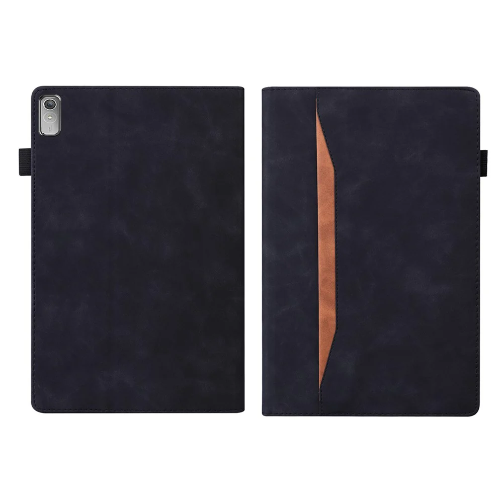 For Lenovo Pad Plus 2023 11.5-inch Business Folio Stand Wallet Case Drop-proof PU Leather Tablet Cover with Elastic Band and Pencil Holder - Black - Image 8
