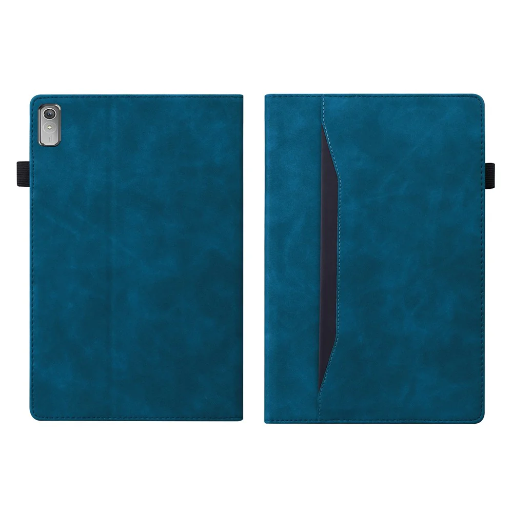 For Lenovo Pad Plus 2023 11.5-inch Business Folio Stand Wallet Case Drop-proof PU Leather Tablet Cover with Elastic Band and Pencil Holder - Blue - Image 8