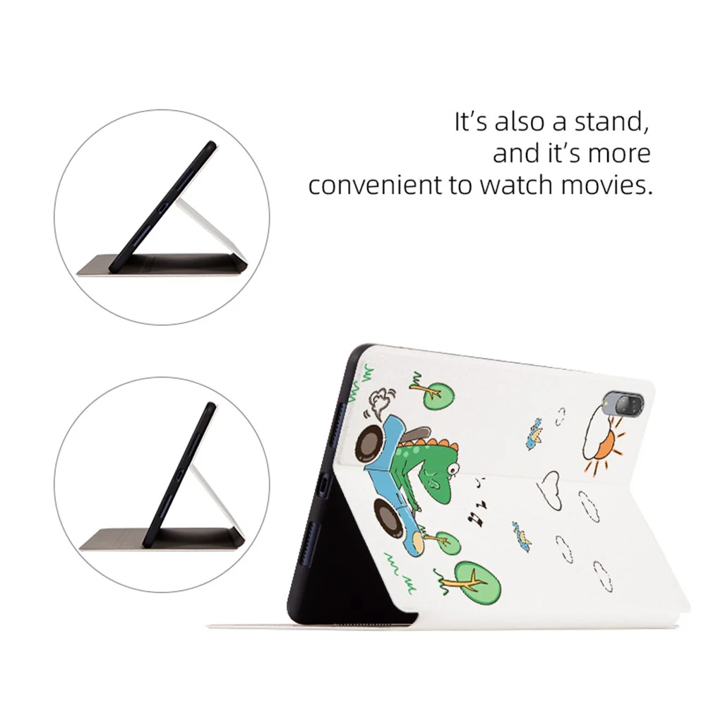 For Lenovo Pad Pro 11.5-inch Protective Case with Auto Wake/Sleep Cartoon Pattern Printed PU Leather Cover Tablet Stand Case - Bubble Dog - Image 3