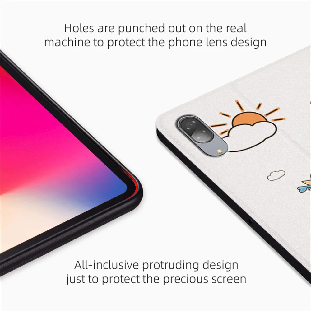For Lenovo Pad Pro 11.5-inch Protective Case with Auto Wake/Sleep Cartoon Pattern Printed PU Leather Cover Tablet Stand Case - Bubble Dog - Image 4