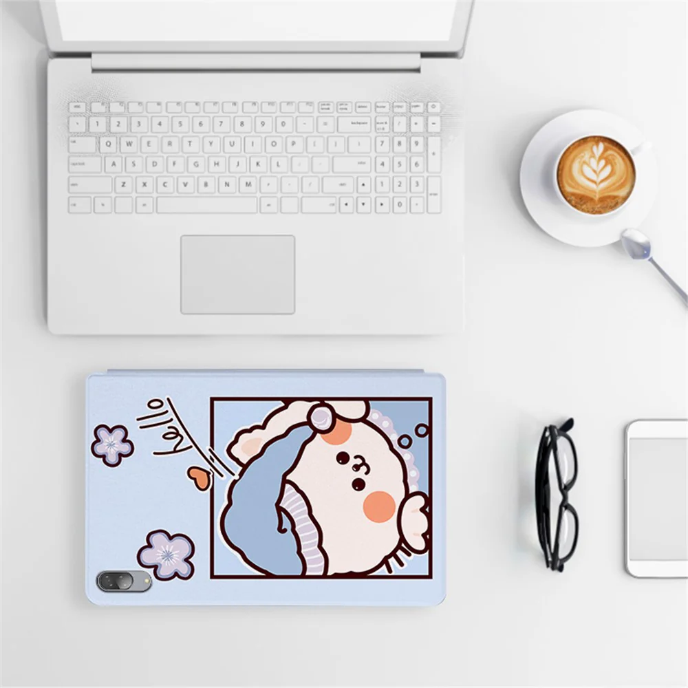 For Lenovo Pad Pro 11.5-inch Protective Case with Auto Wake/Sleep Cartoon Pattern Printed PU Leather Cover Tablet Stand Case - Green Bear/Yeah - Image 6