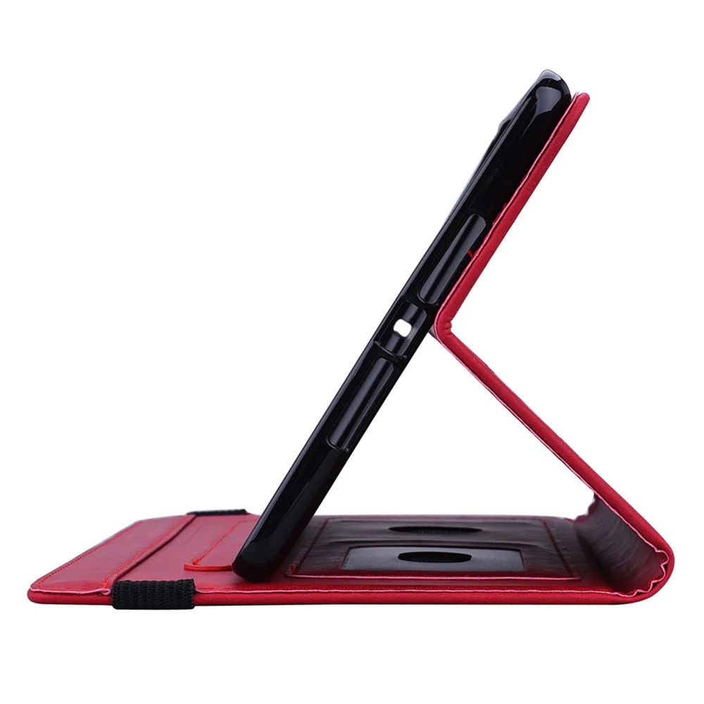 For Lenovo Pad Pro 2022 / Tab P11 Pro Gen 2 Imprinted Flower Pattern Tablet Case PU Leather Stand Card Slot Cover with Elastic Band and Pen Loop - Red - Image 5