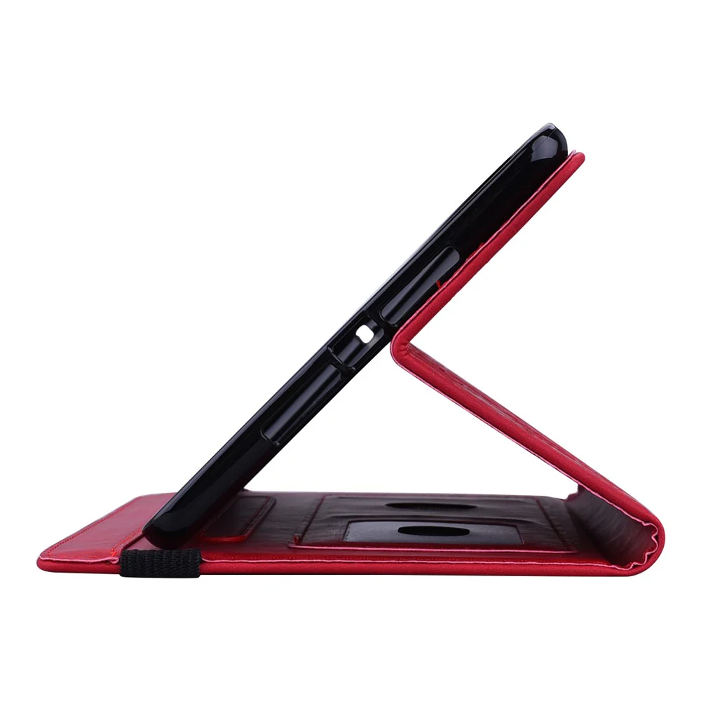 For Lenovo Pad Pro 2022 / Tab P11 Pro Gen 2 Imprinted Flower Pattern Tablet Case PU Leather Stand Card Slot Cover with Elastic Band and Pen Loop - Red - Image 6