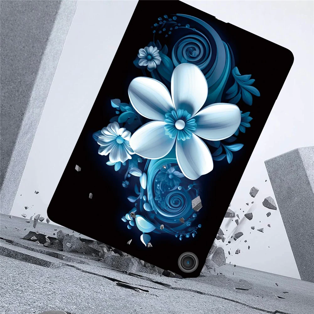 For Lenovo Tab 10.1 (2025) TB311XU / Zhaoyang K10C Case Pattern Printing Slim Soft TPU Tablet Cover - Black Orchid - Image 3