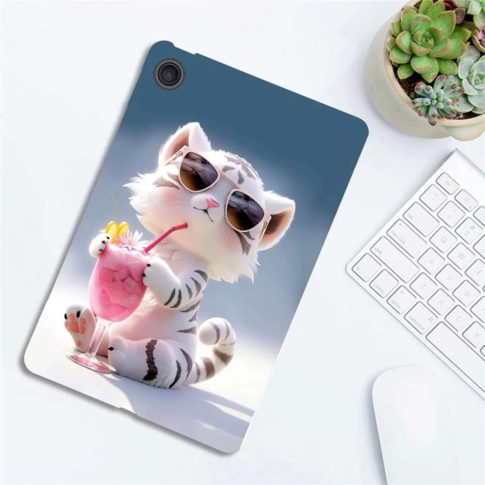 For Lenovo Tab 10.1 (2025) TB311XU  /  Zhaoyang K10C Case Pattern Printing Slim Soft TPU Tablet Cover - Cartoon Tiger - Image 4