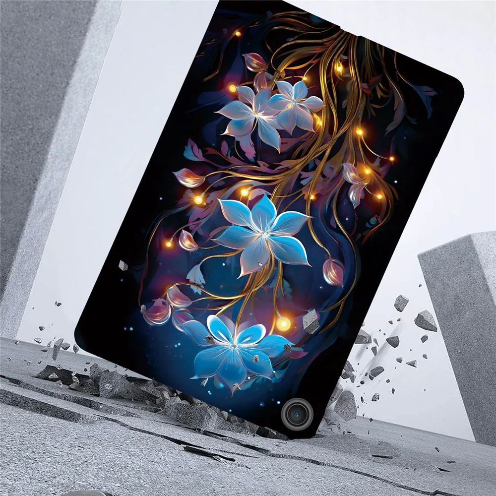For Lenovo Tab 10.1 (2025) TB311XU / Zhaoyang K10C Case Pattern Printing Slim Soft TPU Tablet Cover - Small Lantern Flower - Image 3
