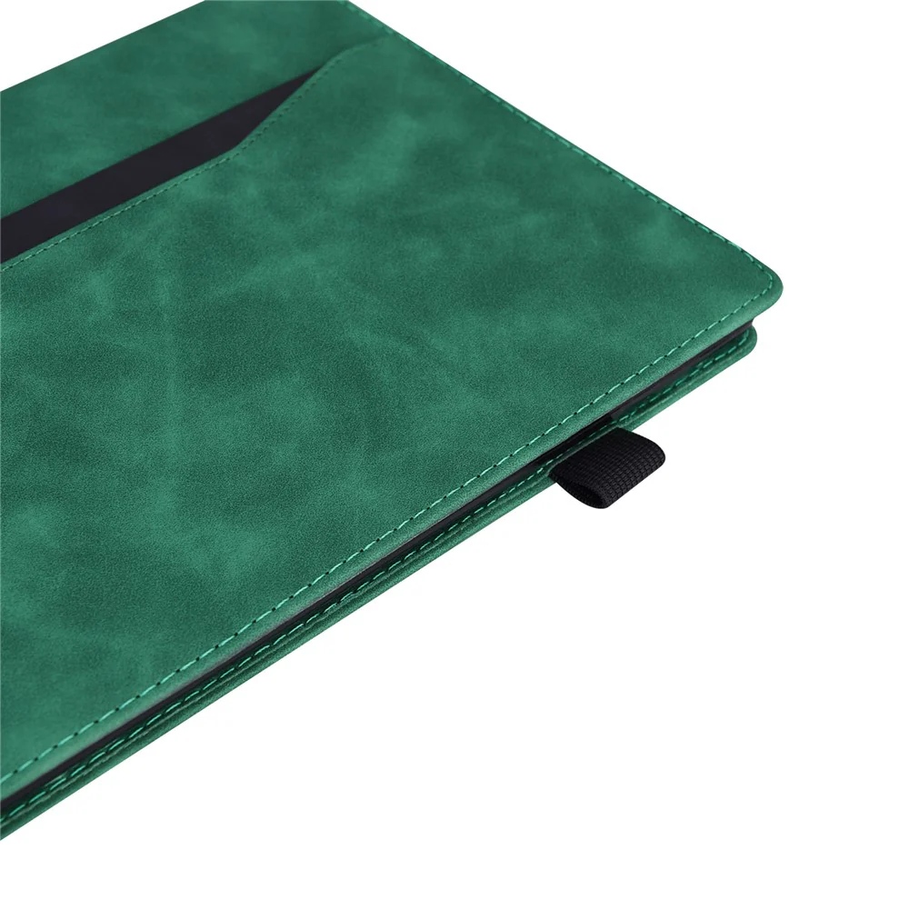 For Lenovo Tab K10C / Tab E10C Case PU Leather Protective Folio Tablet Cover with Card Holder - Green - Image 5