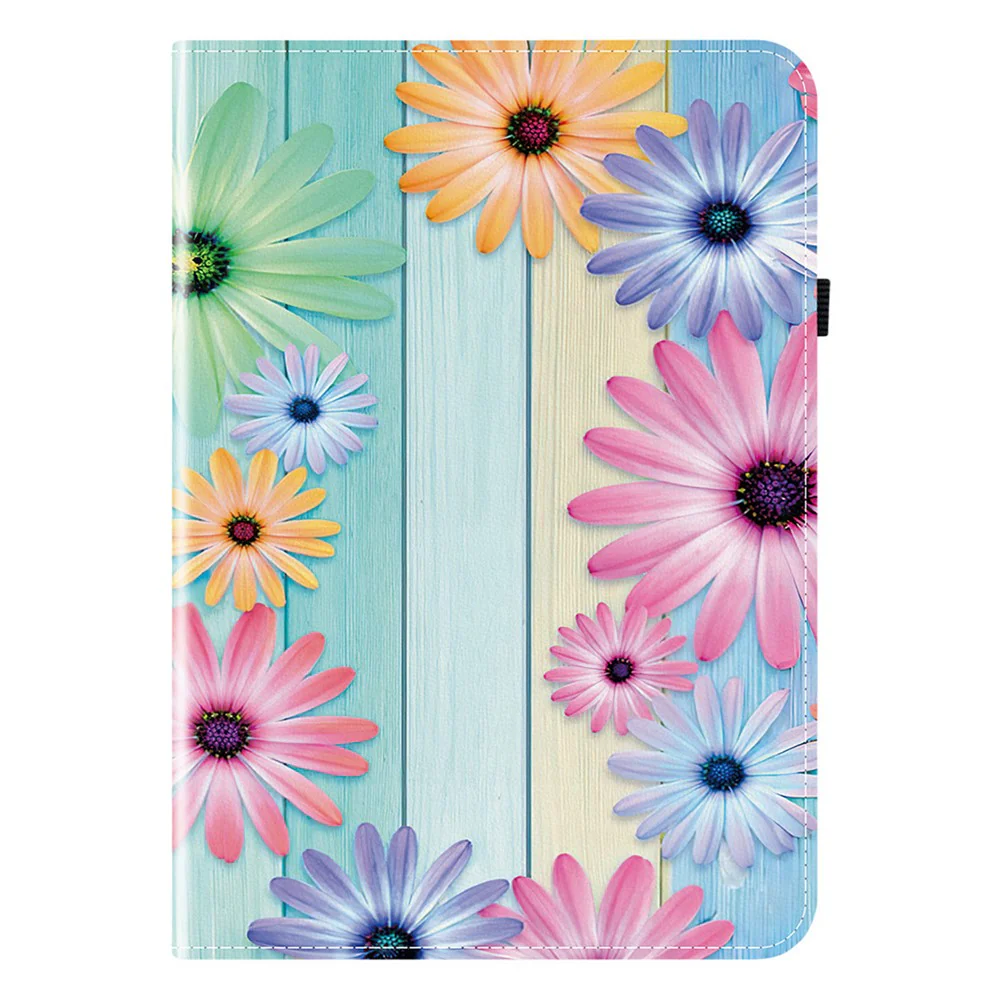 For Lenovo Tab K11 Plus / M11 Plus Leather Case Pattern Printed Stand Tablet Cover with Card Slots - Sunflower - Image 7