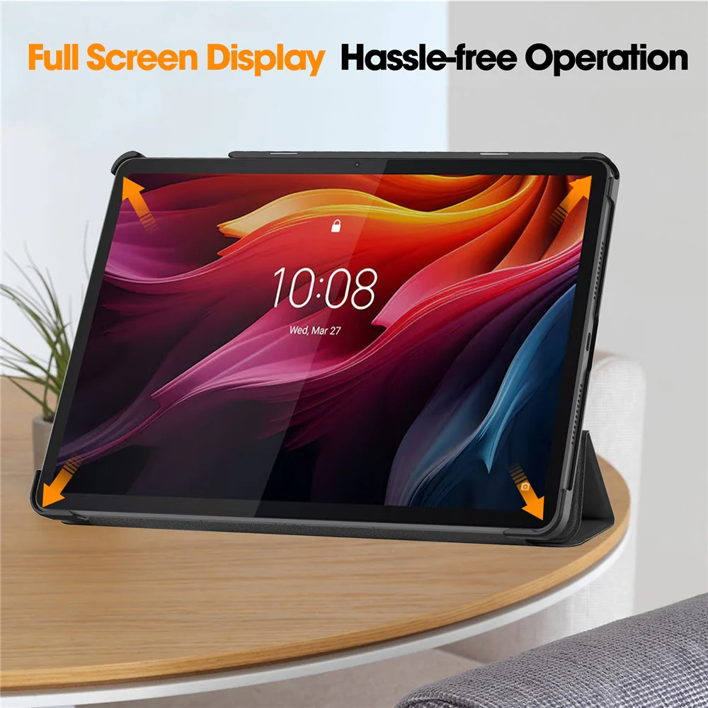 For Lenovo Tab K11 Plus Shockproof Case Leather Stand Tablet Cover - Black - Image 5