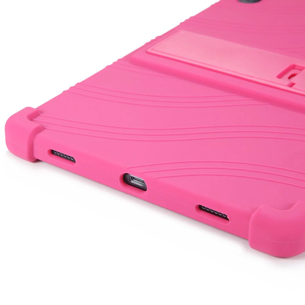 For Lenovo Tab K11 TB-J606N Silicone Tablet Case Kickstand Shockproof Protective Cover - Purple - Image 7