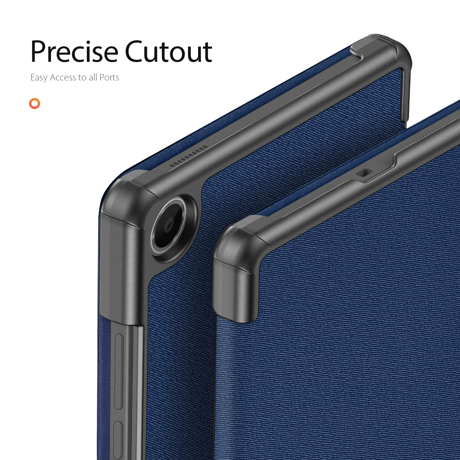 For Lenovo Tab K9 Case DUX DUCIS Domo Series Tri-fold Stand PU Leather Protective Tablet Cover - Blue - Image 4
